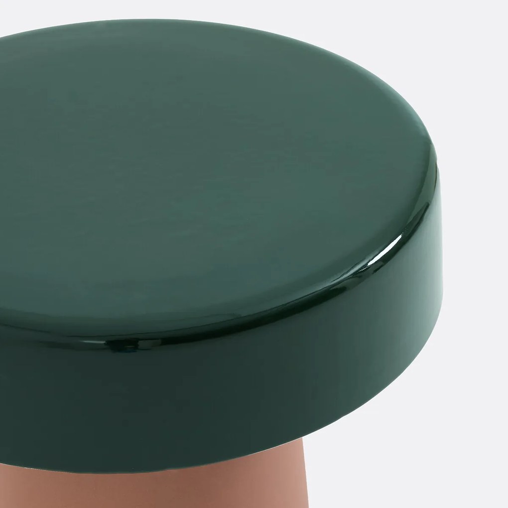 Bijzettafel, in glanzend en mat gelakt keramiek, JIMNA
