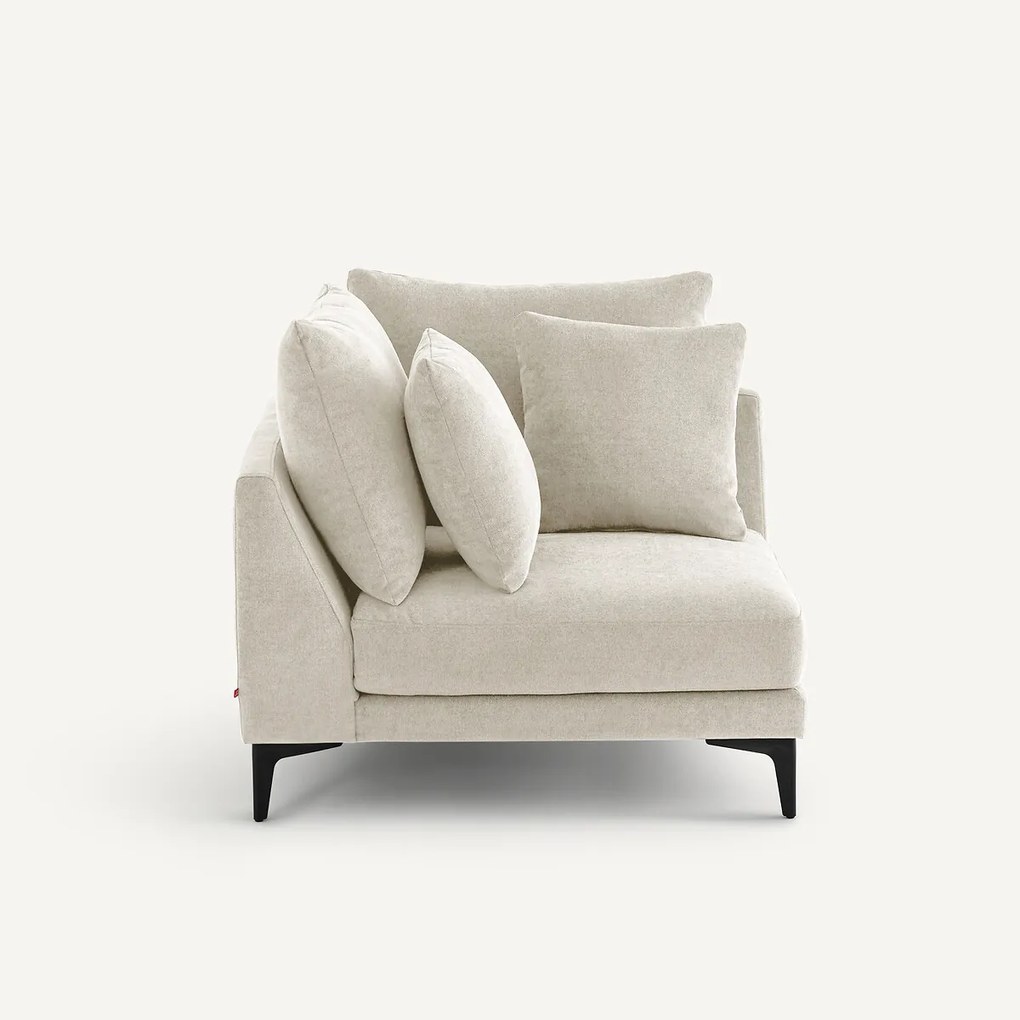 Hoekbank in polyestermix, MODERNISTE, ontwerp Emmanuel Gallina