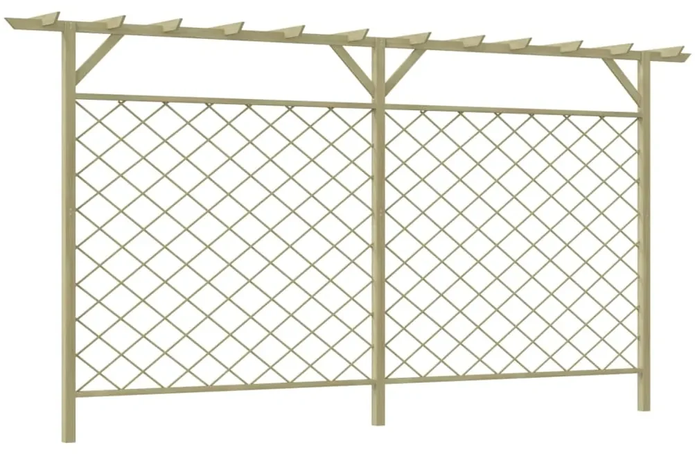 vidaXL Tuinhek met latwerk en pergola hout