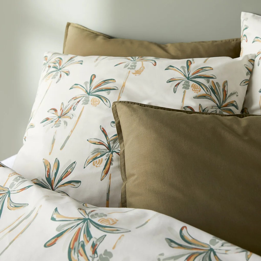 Katoenen bedset, vierkant kussensloop, Denham