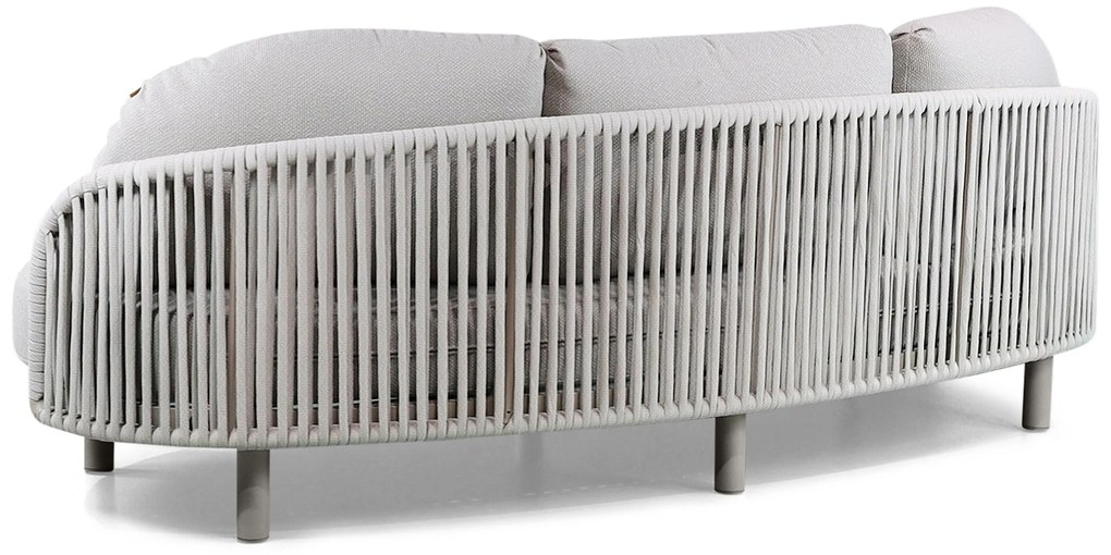 Stoel en Bank Loungeset 2 personen Aluminium/rope Taupe  Santika Furniture Santika
