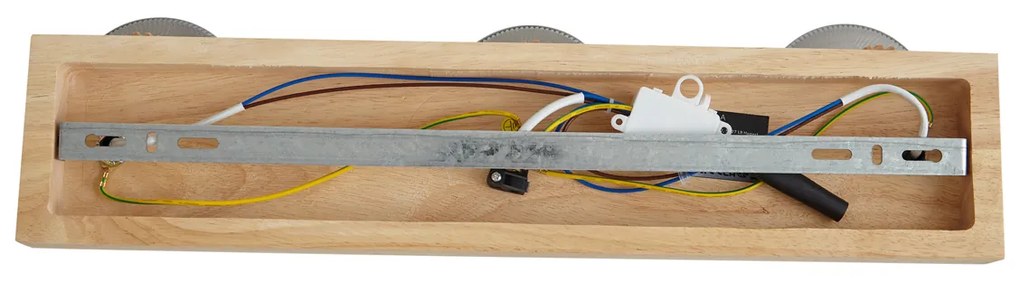 Smart spot hout met smoke glas 3-lichts draai- en kantelbaar incl. Wifi G45- Gracy