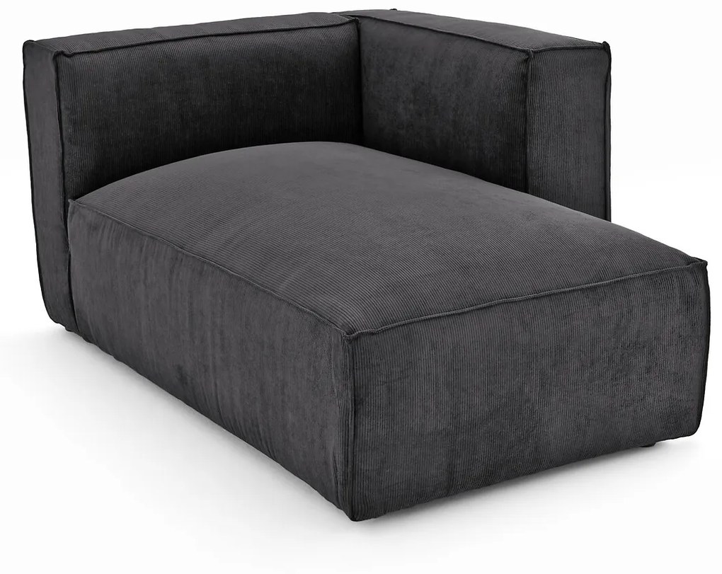Omvormbare longchair geribd fluweel, Seven