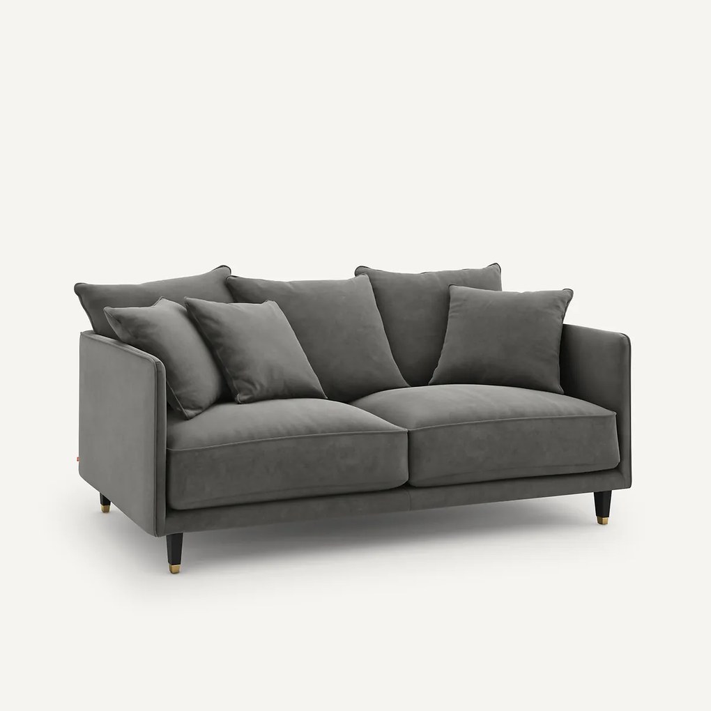 3-zits compacte fluwelen bank, Lazare