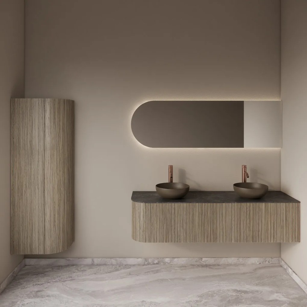 Gliss Design Alluro kolomkast 160cm met ronding rechts corn silk
