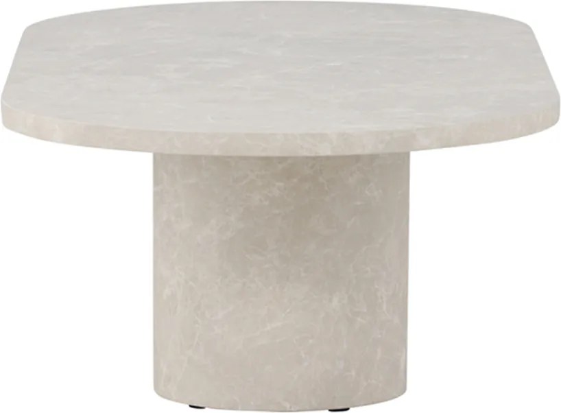 Hoge Beige Ovale Salontafel - 60 X 120cm.