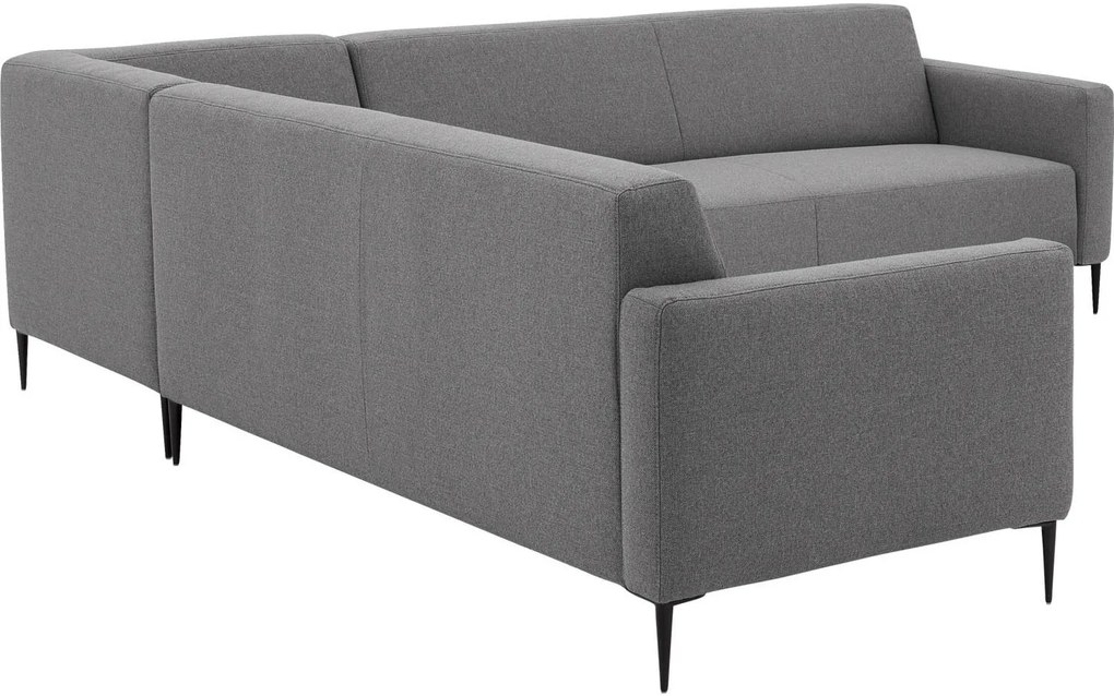 Goossens Key West grijs, stof, 3-zits, modern design