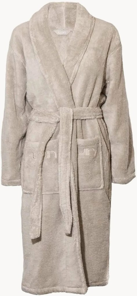 Katoenen unisex badjas Basic met sjaalkraag