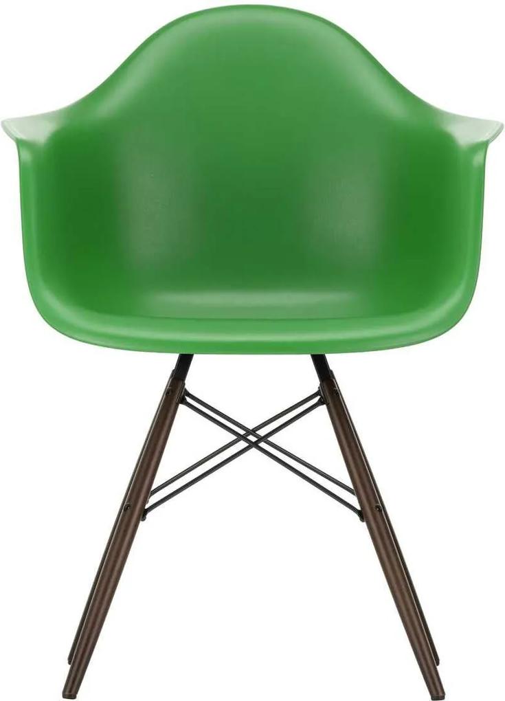 Vitra Eames DAW stoel met donker esdoorn onderstel groen