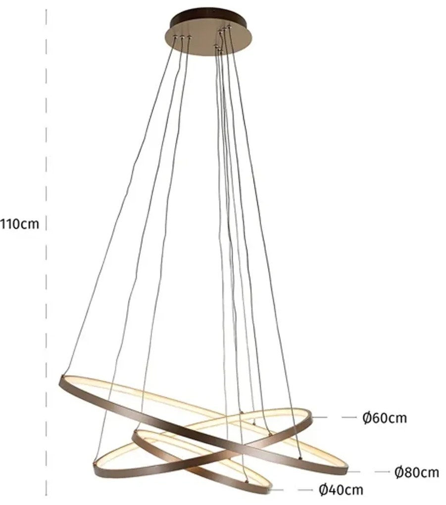 Richmond Interiors Amira Design Hanglamp Gouden Ringen