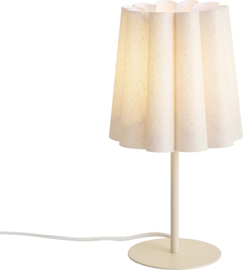 Japandi tafellamp beige met stoffen kap 35cm - Jenni