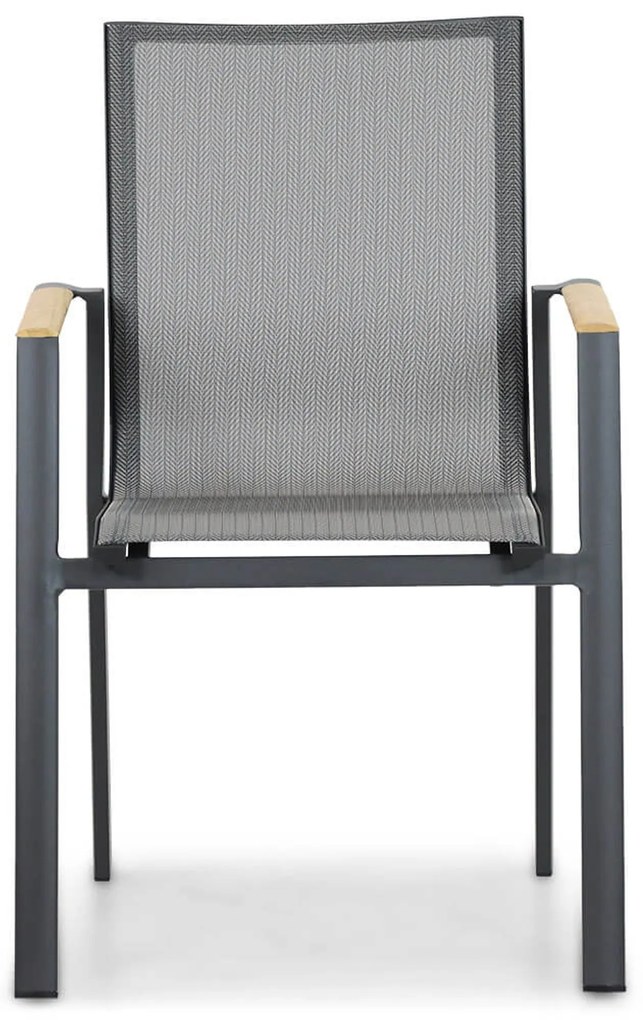 Tuinset 6 personen 230 cm Aluminium/textileen Grijs Lifestyle Garden Furniture Fiora/Veneto