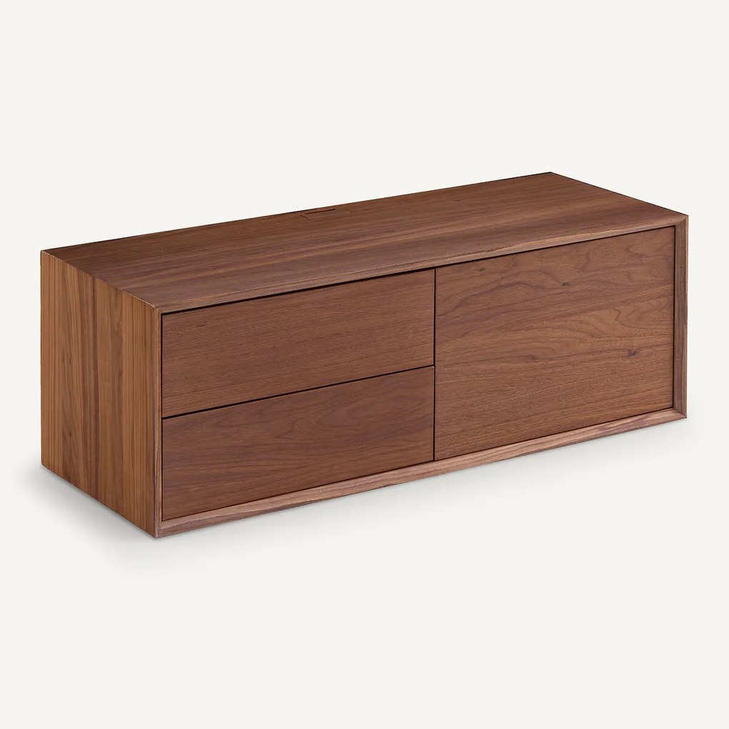 TV-meubel in notenhoutfineer B110 x D42 cm, Archivita XL