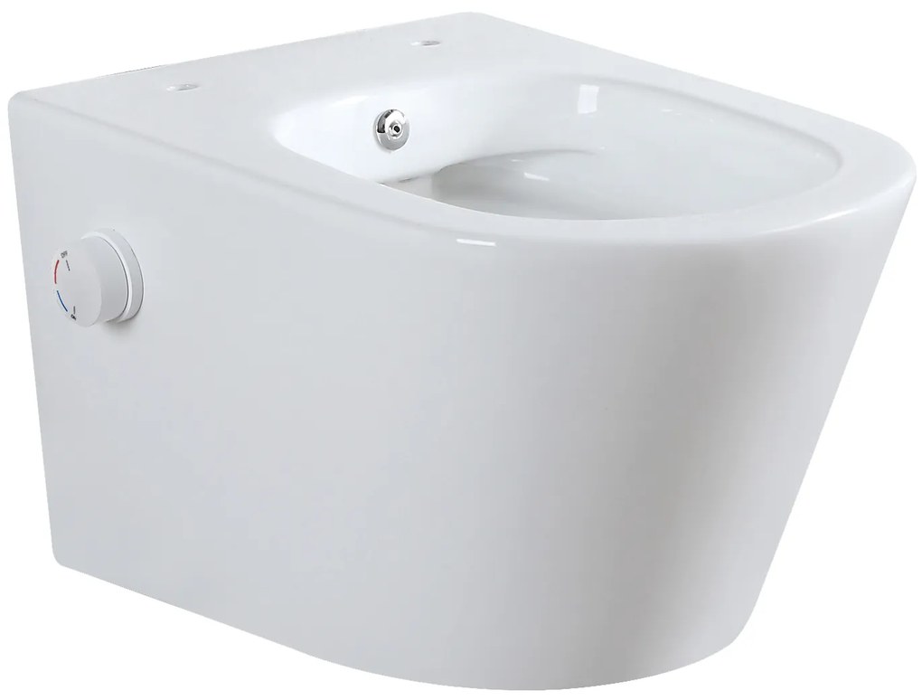 Mueller Afesta randloos toiletpot met bidetsproeier warm/koud wit glans