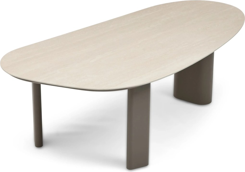 Tuinset 6 personen 240 cm Aluminium Taupe Apple Bee Pine