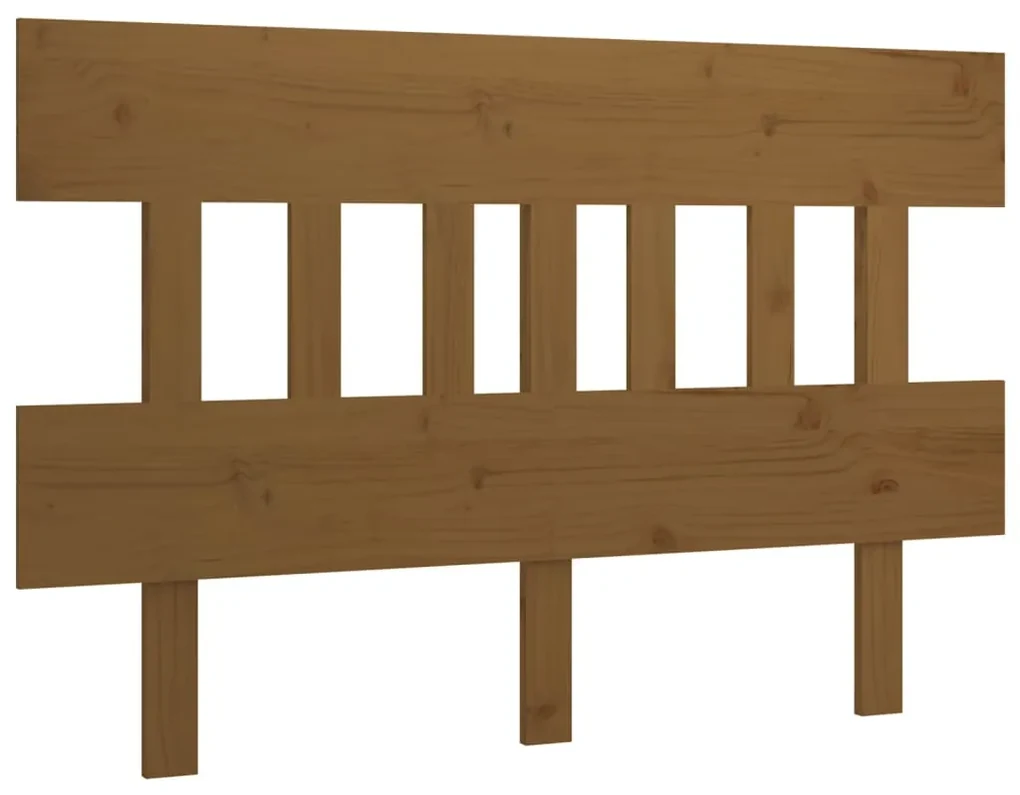 vidaXL Hoofdbord 143,5x3x81 cm massief grenenhout honingbruin