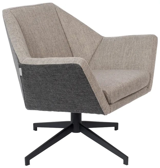Zuiver Uncle Jesse Retro Draaifauteuil Grijs
