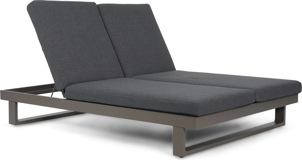 Lifestyle Garden Furniture Massimo Ligbed Met Kussen Antraciet/carbon Aluminium Grijs