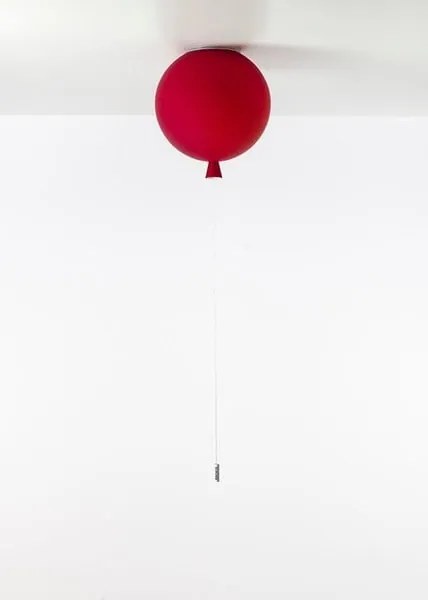 Brokis - Plafondlamp Memory Rood geëtst / Zilver Glas