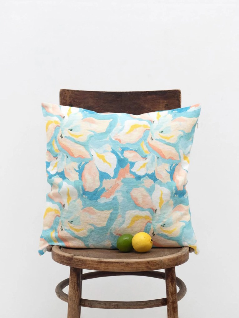 Linnen kussenhoes Pastel Iris