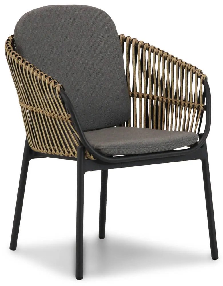 Tuinset 4 personen 180 cm Aluminium/wicker Taupe Coco Nathan/Como