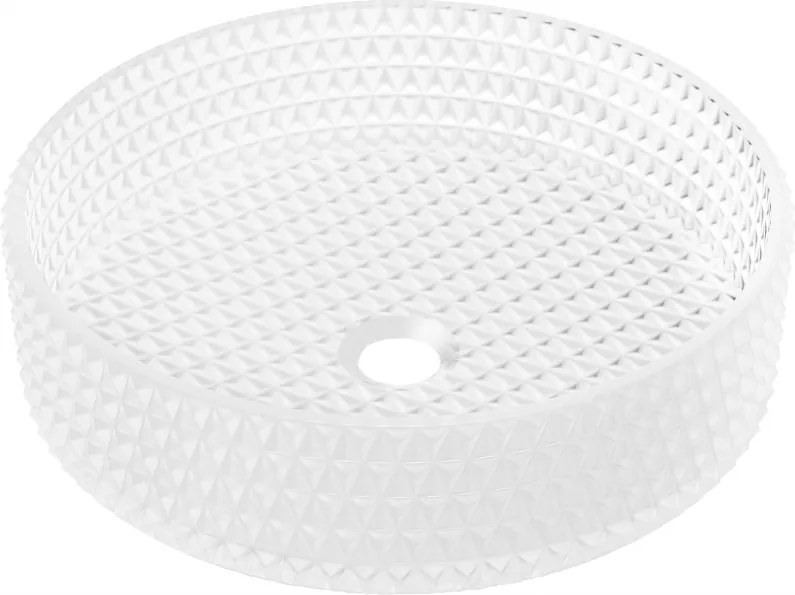 Mexen Aura glazen opzetwastafel 39 x 39 cm, mat glas - 24013930