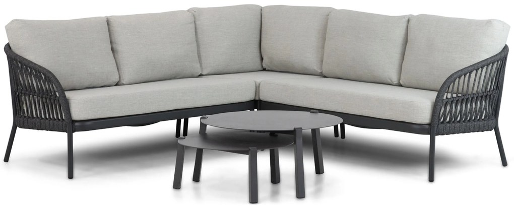 Hoek loungeset 5 personen Aluminium/rope Grijs  Coco Puerto/Rimini