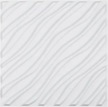 VEVOR 3D wandpanelen, set van 12, 50x50 cm PVC - Moderne minimalistische wandbekleding, 2,97 m² dekking, interieurdesign voor slaapkamers, woonkamers en speelkamers, mat wit