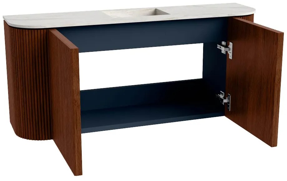 Mondiaz Joya DLux 95cm toiletmeubel ronding links/rechts ruby met wastafel faye midden zonder kraangat opalo