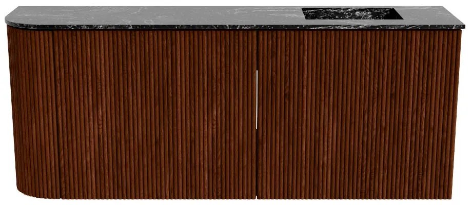 Mondiaz Joya DLux 100cm toiletmeubel ronding links ruby met wastafel faye rechts 1 kraangat lava