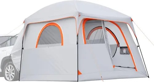 VEVOR Achterkleptent, Autotent voor 6 personen, 3048 x 2743 x 2200 mm, Waterdicht (PU2000 mm) Kampeertent met geventileerde deuren en muggennetten, Achterkleptent voor SUV's voor kamperen, wandelen en andere buitenactiviteiten