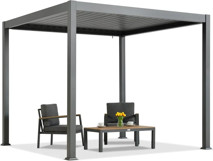Lagos 3x3 Garden Point vrijstaande terraspergola antraciet