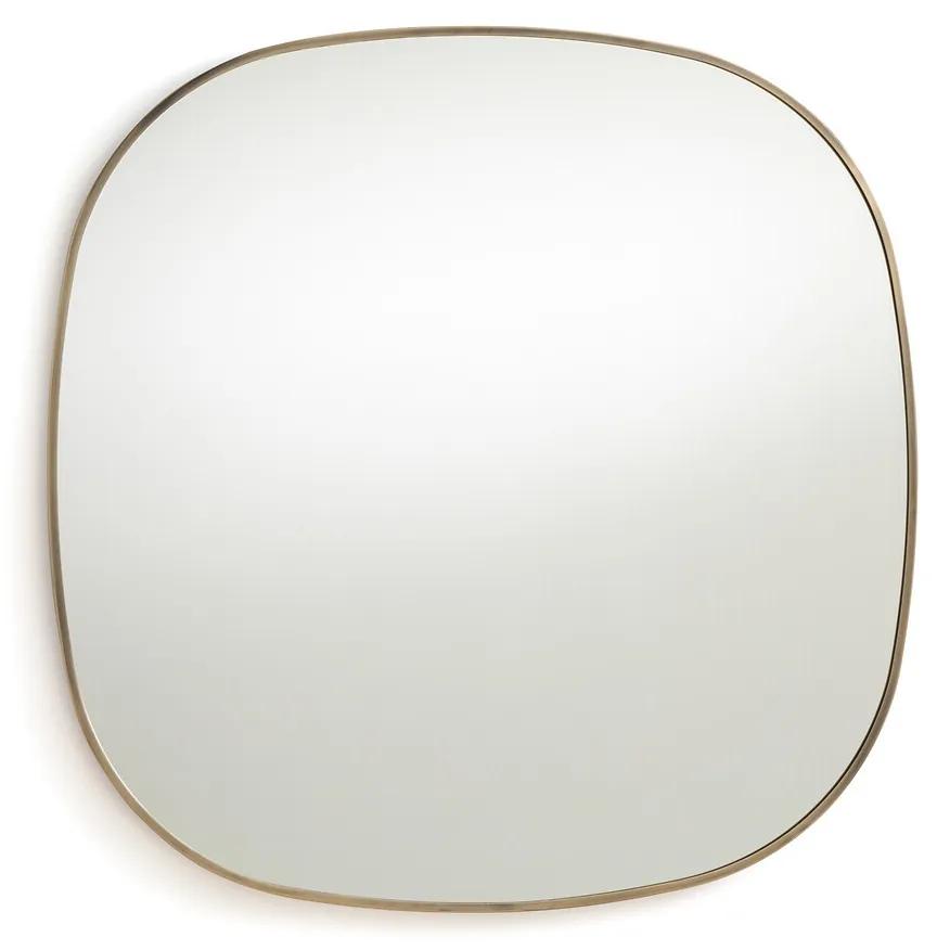 Spiegel in ijzermetaal, verouderde messing, H80 cm, Caligone