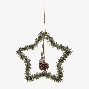Kerstdecoratieve Krans In De Vorm Van Een Hoku-ster Donkergroen - Sklum