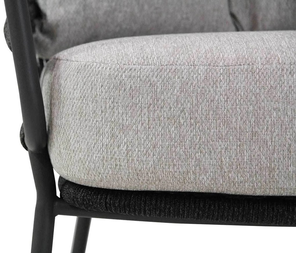 Loungestoel Aluminium/wicker Grijs-antraciet 4 Seasons Calpi