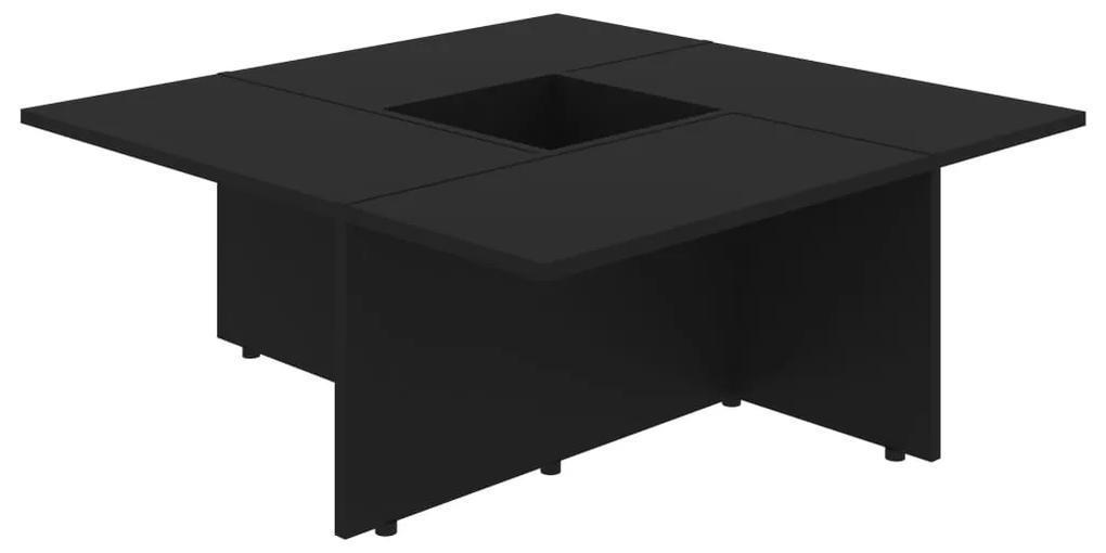 vidaXL Salontafel 79,5x79,5x30 cm spaanplaat zwart
