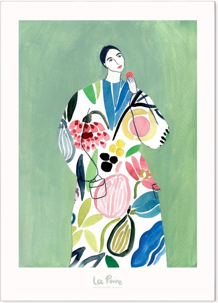 Ingelijste digitale print Pear Coat