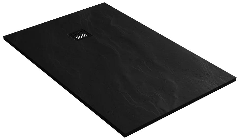 Sanituba Crag douchebak 90x140x3cm mat zwart