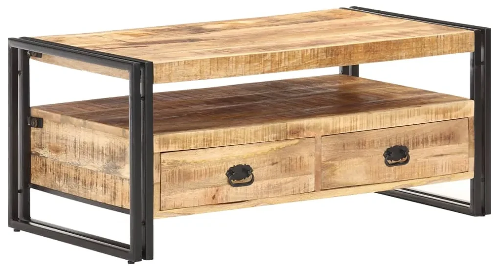 vidaXL Salontafel 100x55x45 cm ruw mangohout