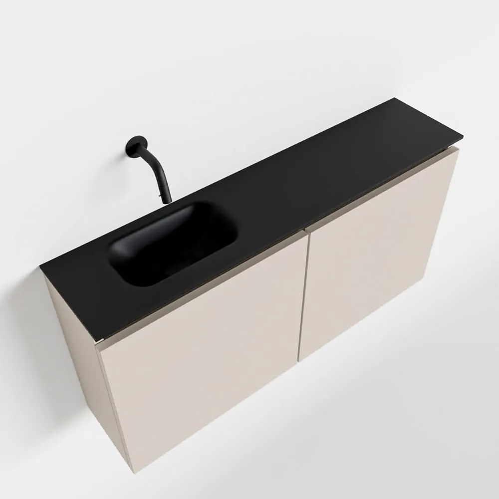 Mondiaz Ture 100cm toiletmeubel linen met wastafel urban links geen kraangat