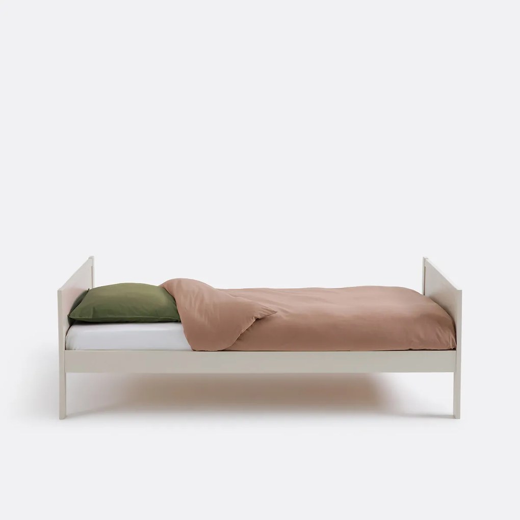 Eenpersoons rieten bed met lattenbodem, Caneo