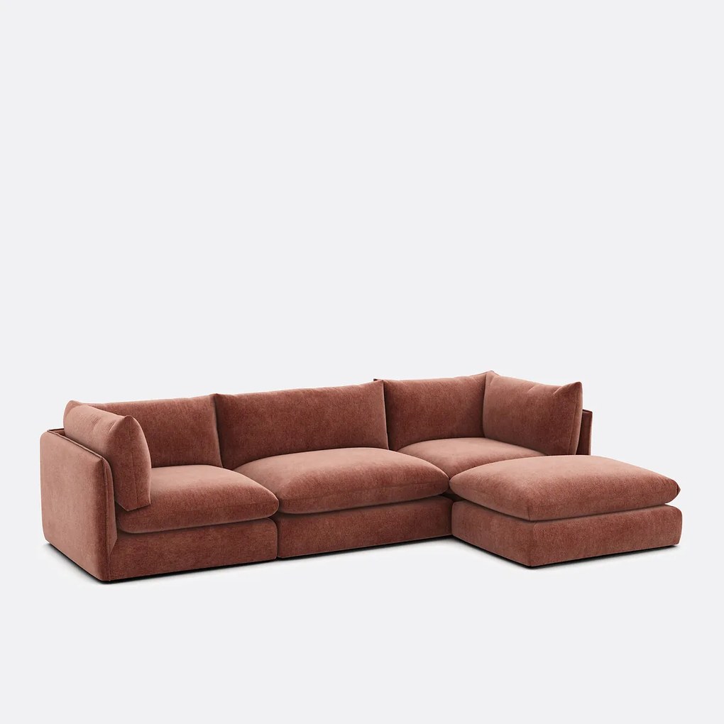 Fauteuil voor modulaire zitbank, in gemêleerd polyester, Malo