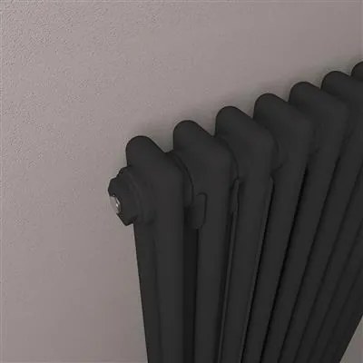 Eastbrook Rivassa 2 koloms radiator 30x180cm staal 933W zwart mat