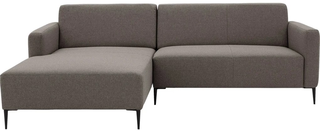 Goossens  Key West bruin, stof, 2-zits, modern design