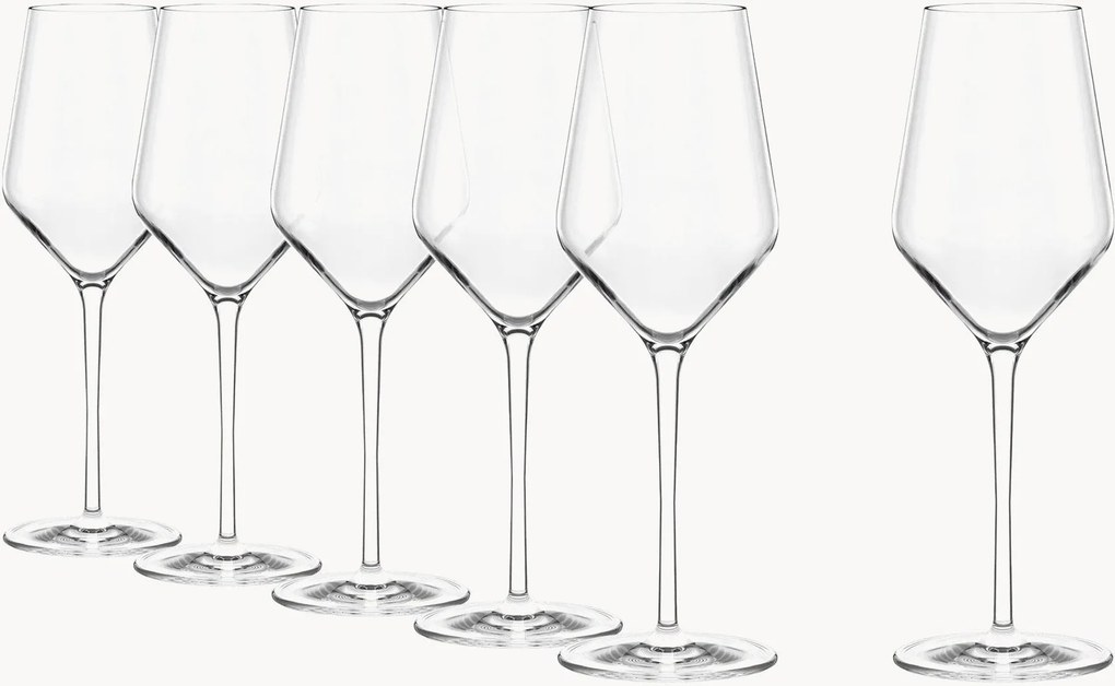Witte wijnglazen Quatrophil, 6-delig