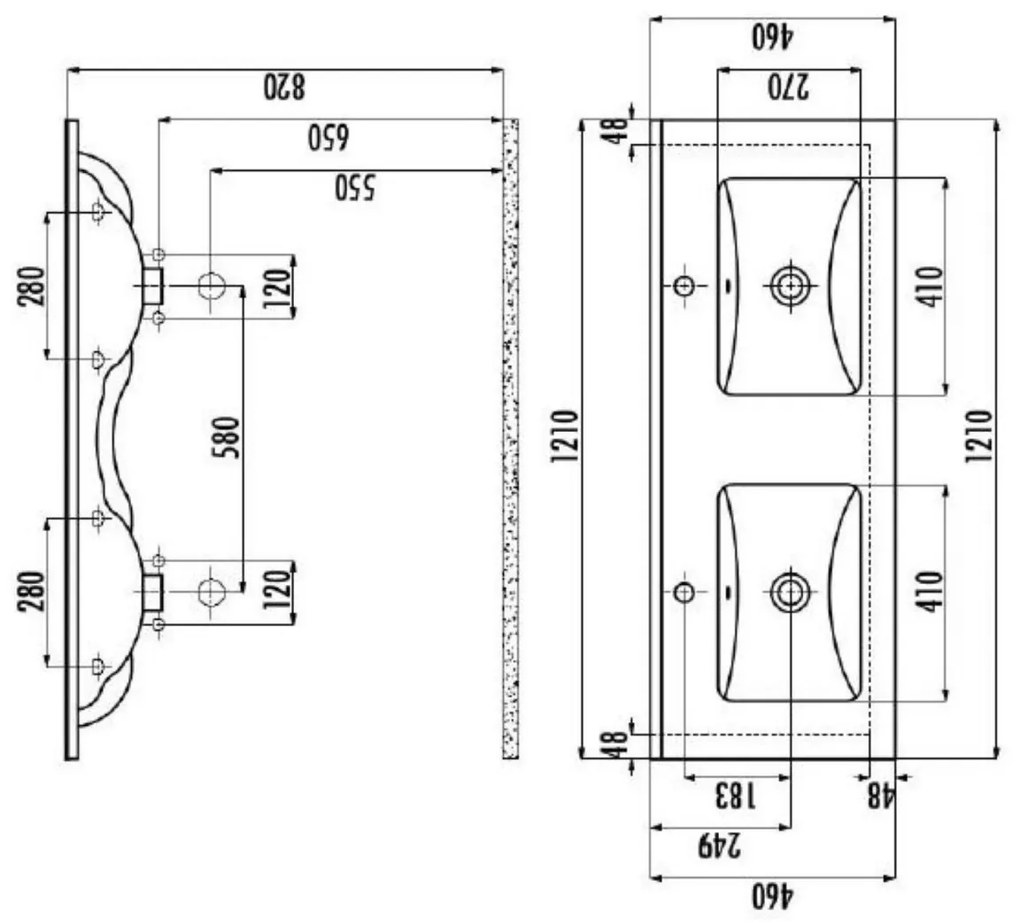 Sanicare Q1 badkamermeubel met 3 laden 120 cm schots-eiken