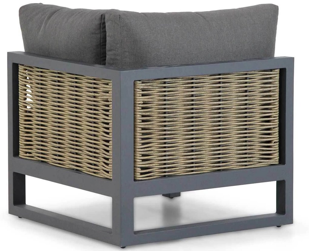 Hoek loungeset 6 personen Aluminium/wicker Grijs Santika Furniture Santika