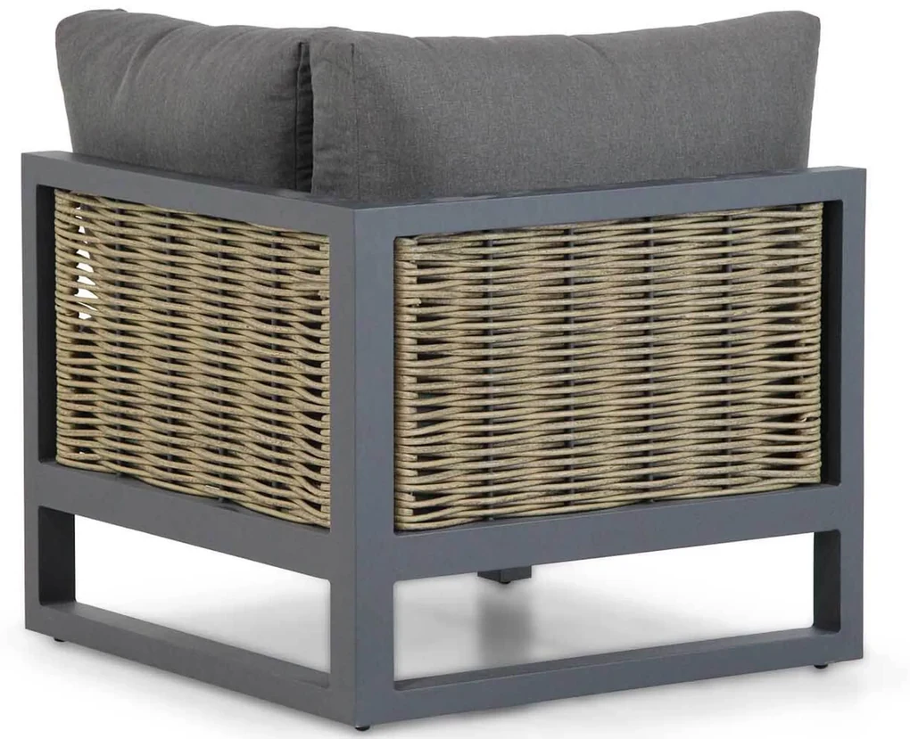 Hoek loungeset 6 personen Aluminium/wicker Grijs Santika Furniture Santika