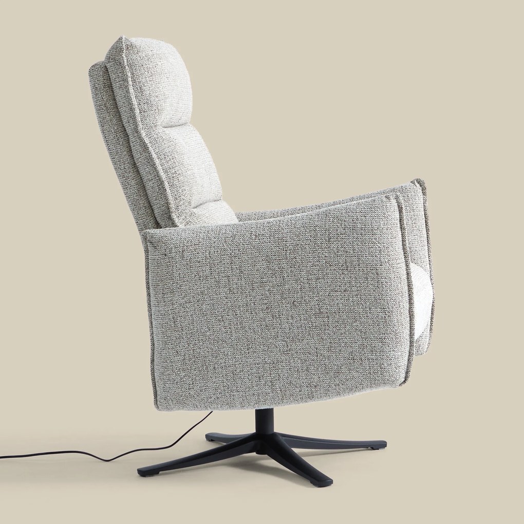Elektrische Relaxfauteuil Creme Stof