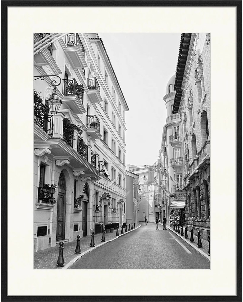 Ingelijste digitale print Streets And Houses In Monaco